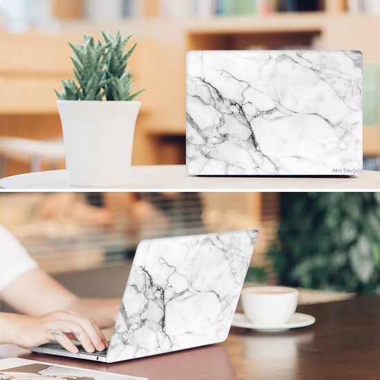 Macbook Pro Kılıf 15 inç Mermer11NL (Touchbarlı 15" Pro) A1707 A1990 ile Uyumlu