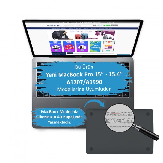 Macbook Pro Kılıf 15 inç Mermer09NL (Touchbarlı 15" Pro) A1707 A1990 ile Uyumlu