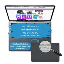 McStorey Macbook Pro Kılıf 14.2 inç M1-M2-M3 A2442 A2779 A2992 A2918 ile Uyumlu Kristal