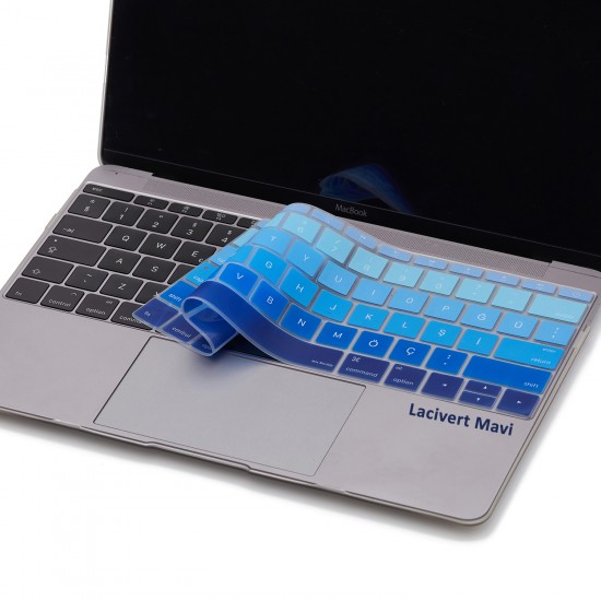 Laptop MacBook Pro Klavye Koruyucu 13inc A1708 12inc A1534 Uyumlu İngilizce Türkçe Baskı Ombre Laptop MacBook Pro Klavye Koruyucu 13inc A1708 12inc A1534 Uyumlu İngilizce Türkçe Baskı Ombre