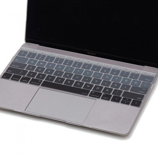 Laptop MacBook Pro Klavye Koruyucu 13inc A1708 12inc A1534 Uyumlu İngilizce Türkçe Baskı Ombre Laptop MacBook Pro Klavye Koruyucu 13inc A1708 12inc A1534 Uyumlu İngilizce Türkçe Baskı Ombre