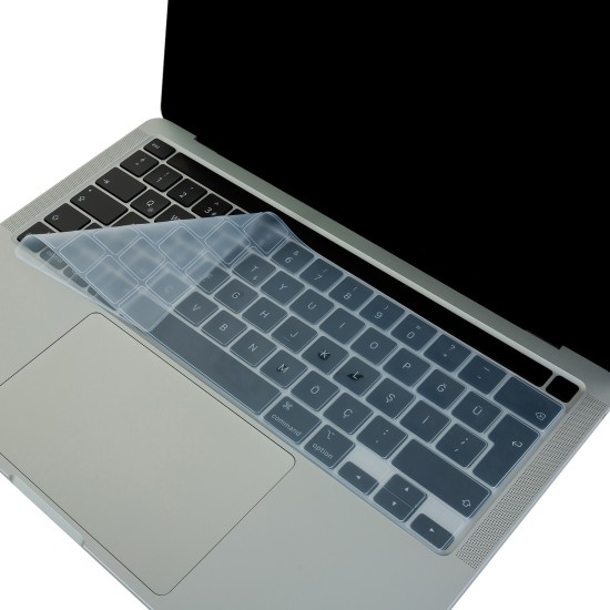 MacBook Pro Klavye Koruyucu Silikon Ince Esnek UK EU Duzen