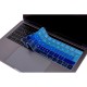 MacBook Pro Silikon Klavye Koruyucu UK İngilizce Ombre Touch Bar