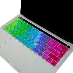 MacBook Pro Klavye Koruyucu Silikon UK İngilizce İnce Yıkanabilir Touch Bar 13-15 inç Ters L Enter