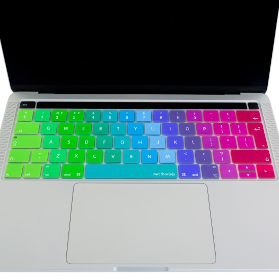 MacBook Pro Silikon Klavye Koruyucu UK İngilizce Touch Bar