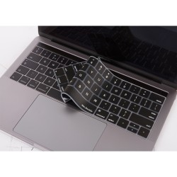 MacBook Pro Klavye Koruyucu Silikon US İngilizce İnce Yıkanabilir Touch Bar 13-15 inç Düz Enter