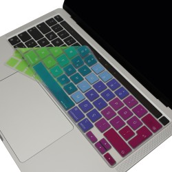 MacBook Pro Klavye Koruyucu Türkçe Baskı Dazzle Renk İnce Silikon A2251 A2289 A2338 A2141