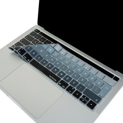 MacBook Pro Klavye Koruyucu Türkçe Q Silikon İnce Touch Bar 13 ve 15 inç Ters L Enter