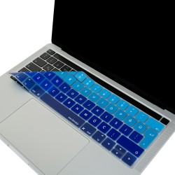 MacBook Pro Klavye Koruyucu Türkçe Q Silikon İnce Touch Bar 13 ve 15 inç Ters L Enter