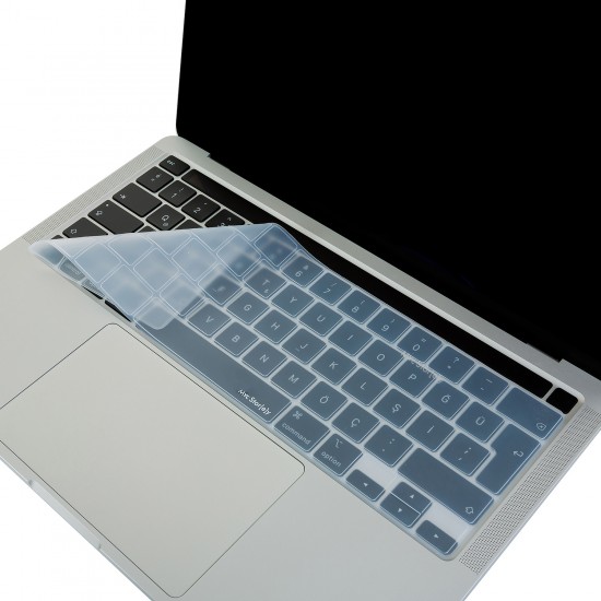 Macbook Pro Klavye Koruyucu (Türkçe Q) TouchBar'lı A1706 A1989 A2159 A1707 A1990 ile Uyumlu