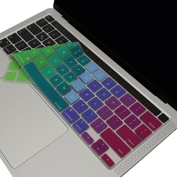 MacBook Pro Klavye Koruyucu US İngilizce Düz Enter İnce Silikon Touch Bar 13 M1-M2 ve 16 inç