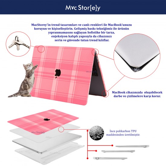 Macbook Pro Kılıf 13 inç Burberry (Eski HDMI'lı Model 2012-2015) A1425 A1502 ile Uyumlu