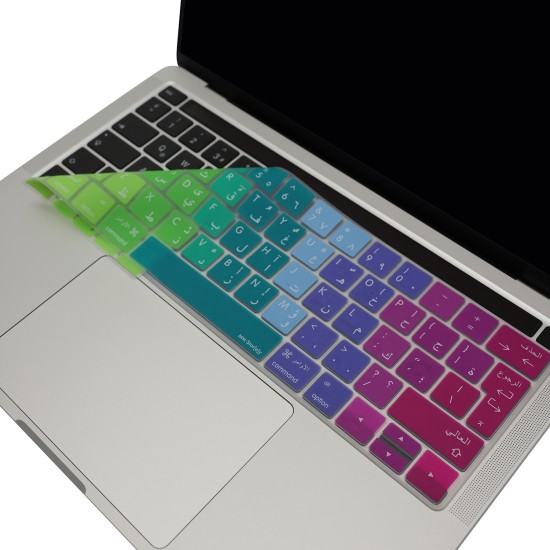 MacBook Pro UK Düzen Arapça Silikon Klavye Koruyucu 13-15 İnç