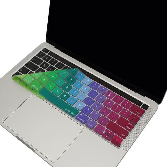 MacBook Pro US İngilizce Silikon Klavye Koruyucu Touch Bar 13-15 İnç
