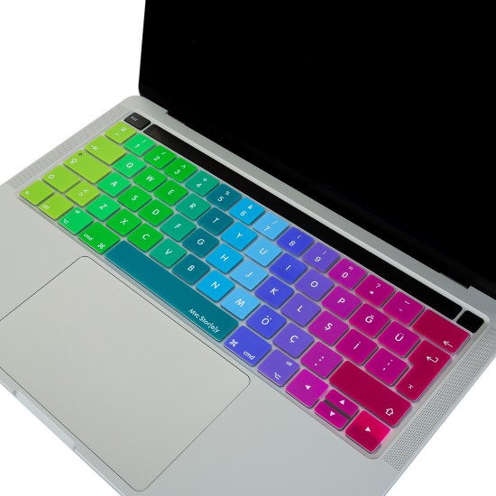 MacBook Pro Touch Bar Türkçe Q Klavye Koruyucu Silikon İnce Koruma