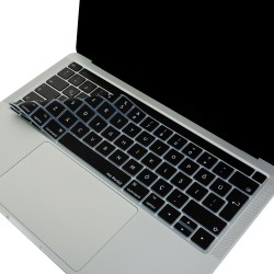 MacBook Pro Touch Bar Türkçe Q Silikon Klavye Koruyucu Ters L Enter İnce Yıkanabilir 13-15 İnç
