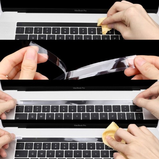 Macbook Pro TouchBar Koruyucu Film Jelatin A1706 A1989 A2159 A1707 A1990 ile Uyumlu
