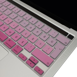 MacBook Pro Türkçe Q Klavye Koruyucu UK ISO Ters L Enter Silikon 13 M1-M2 ve 16 inç