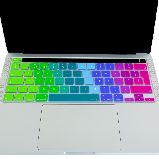 MacBook Pro UK İngilizce ISO Ters L Enter Uyumlu İnce Silikon Klavye Koruyucu