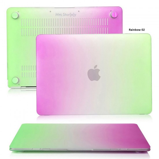 Macbook Kılıf 12 inç Rainbow A1534 ile Uyumlu Koruyucu