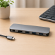 MacBook Uyumlu 10'u 1 Arada USB C Hub Type C HDMI VGA RJ45 Ethernet SD TF PD 100W USB 3.0 Çoklayıcı Dönüştürücü Adaptör