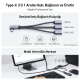 MacBook ve Dizüstü Bilgisayar Uyumlu Çok Fonksiyonlu Type-C Hub Dönüştürücü Adaptör Serisi - USB 3.0 Çoğaltıcı, HDMI, VGA, Kart Okuyucu Çoklu Bağlantı İstasyonu