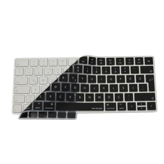 Magic Keyboard 2 A1644 Türkçe Q silikon klavye koruyucu siyah