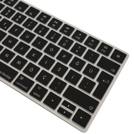 Magic Keyboard 2 A1644 Türkçe Q silikon klavye koruyucu siyah