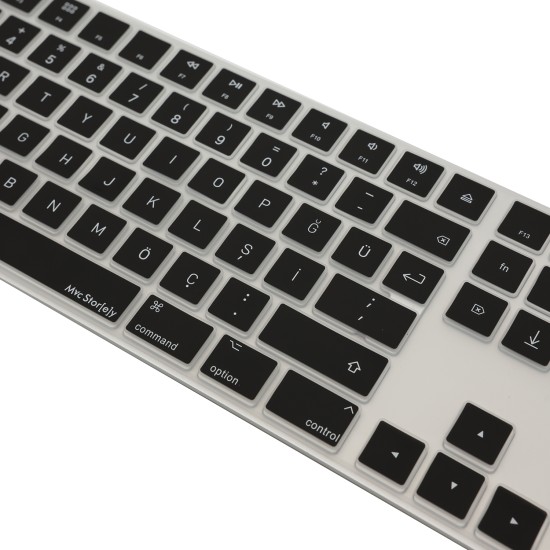 Magic Keyboard 2 A1843 Türkçe Q klavye koruyucu TPU silikon