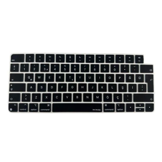 Magic Keyboard 3 klavye koruyucu siyah silikon A2449 A2450 uyumlu