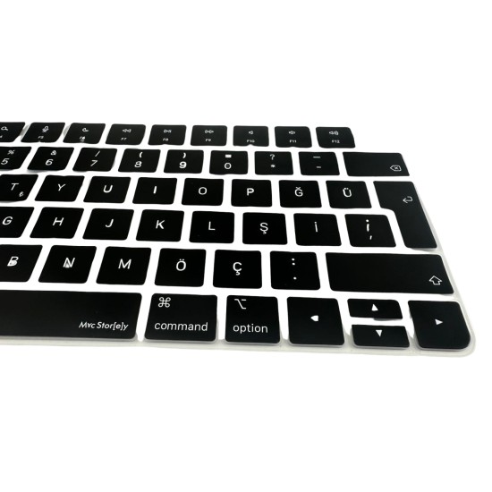 Magic Keyboard 3 klavye koruyucu siyah silikon A2449 A2450 uyumlu