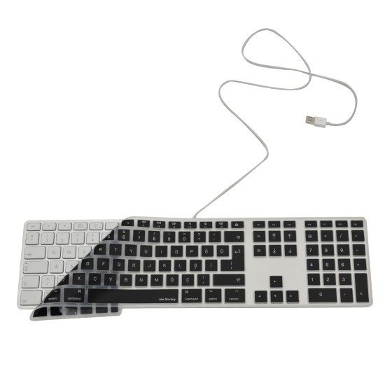 Magic Keyboard A1243 Türkçe Q klavye koruyucu TPU silikon