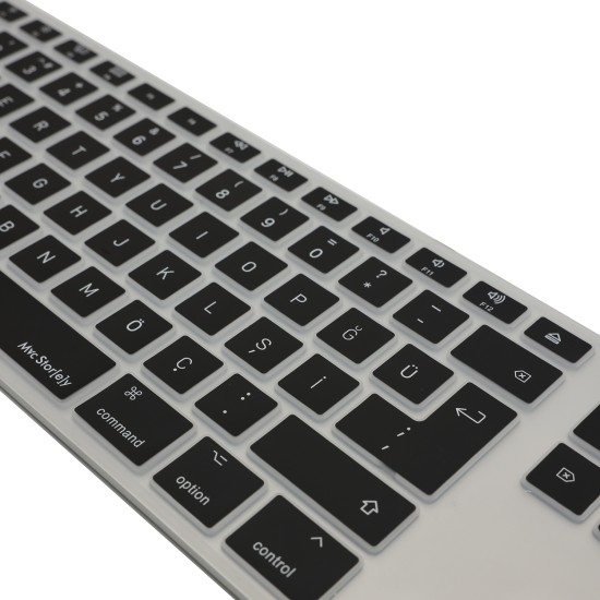 Magic Keyboard A1243 Türkçe Q klavye koruyucu TPU silikon