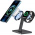 MagSafe iPhone 12 Watch Miknatisli Şarj Standı Masaüstü Taşınabilir Stand Metal Kaydırmaz Pedli