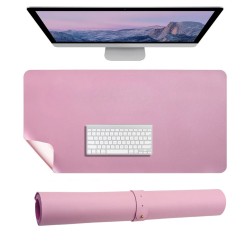 Masa Desk Mat 90x45 cm – Geniş Çift Taraflı Deri Mouse Pad Kaymaz Masa Koruyucu