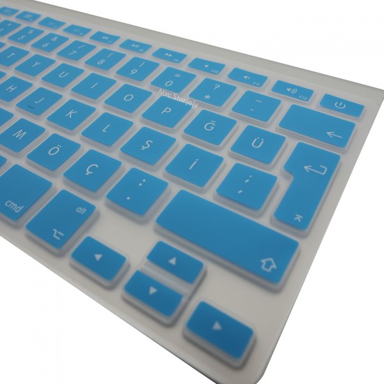 Klavye Kılıfı Apple Magic Keyboard-1 A1314 ile Uyumlu Türkçe Q Baskı Silikon Kılıf