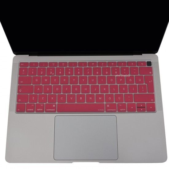 Laptop Macbook Air Klavye Kılıfı Türkçe Q Harf Baskılı A1932 ile Uyumlu