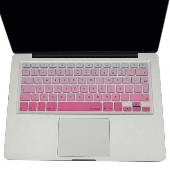 Macbook Air Pro Klavye Koruyucu (Türkçe Q) Gradient (Eski USB’li Model 2008/2017 yılı) ile Uyumlu