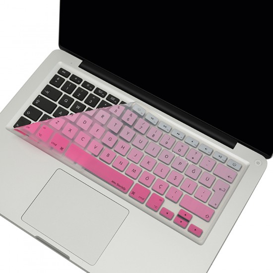 Macbook Air Pro Klavye Koruyucu (Türkçe Q) Gradient (Eski USB’li Model 2008/2017 yılı) ile Uyumlu