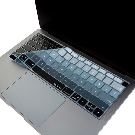 MacBook Air 13 A1932 Türkçe Q çeviri klavye koruyucu US klavyeyi Türkçeye çevirir silikon
