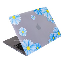 Macbook Air M1 Kılıf 13 inç Kristal Flower07NL (TouchID'li M1 Air) A2337 A2179 A1932 ile Uyumlu