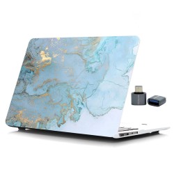 McStorey Macbook Air M1 Kılıf 13 inç Marble06NL TouchID M1 Air A2337 A2179 A1932 ile Uyumlu