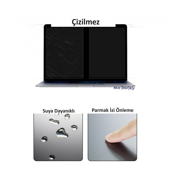 Laptop Macbook Air M2 Ekran Koruyucu 13.6 inç A2681 A3113 ile Uyumlu Çizilmeyi Önler Anti Scratch