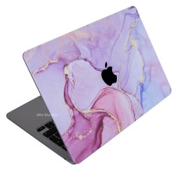 McStorey Macbook Air M2 Kılıf 13.6 inç Laptop Kaplama Sticker Koruyucu A2681 ile Uyumlu Marble14
