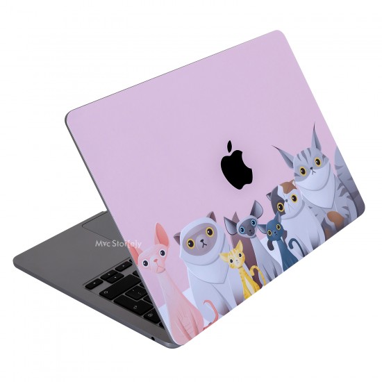 Macbook Air M2 Kılıf 13.6inç Yapıştırma Sticker Koruyucu Kaplama Animal03 A2681 A3113 ile Uyumlu