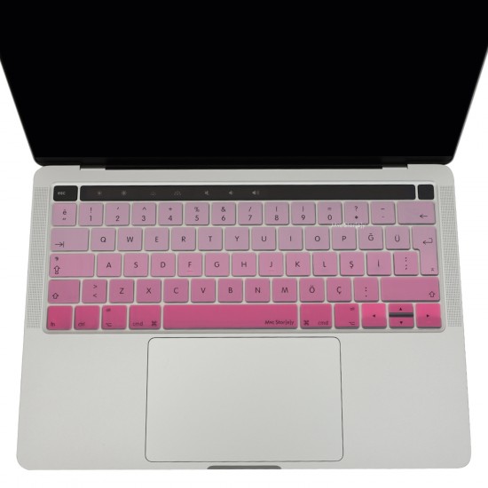 Macbook Pro Klavye Koruyucu (Türkçe Q) A1706 A1989 A2159 A1707 A1990 ile Uyumlu Gradient
