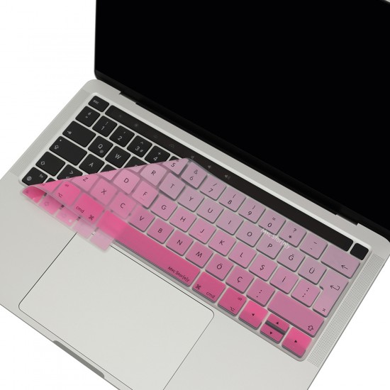 Macbook Pro Klavye Koruyucu (Türkçe Q) A1706 A1989 A2159 A1707 A1990 ile Uyumlu Gradient