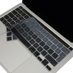 Macbook Pro Klavye Kılıfı 13inç M1-M2 Türkçe Q Baskı A2338 2289 2251 A2141 ile Uyumlu Ombre