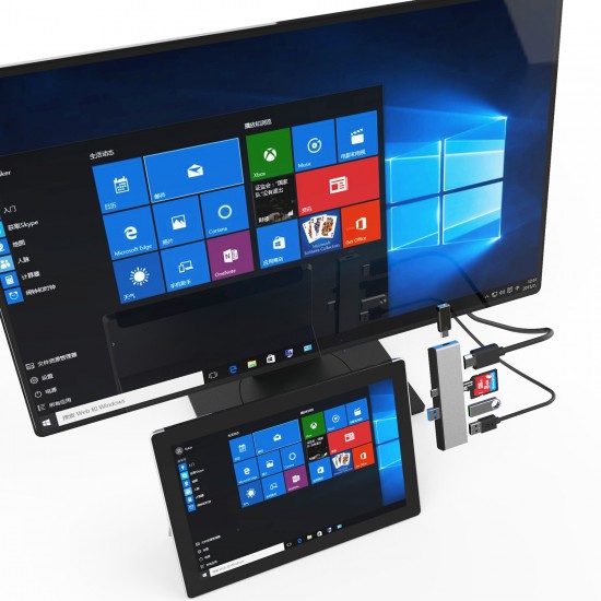 Microsoft Surface Pro 7 HDMI Çevirici USB Çoklayıcı 4K USB-C Çevirici Dönüştürücü