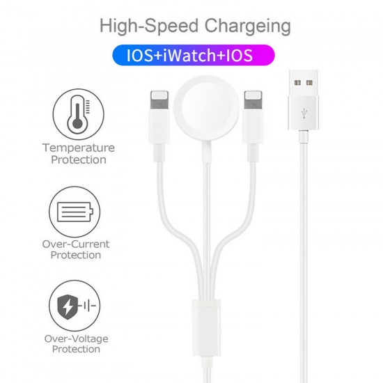 Miknatıslı Şarj Aleti İphone AirPods İpad Lightning Şarj Kablosu USB